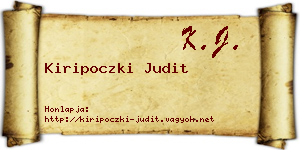 Kiripoczki Judit névjegykártya