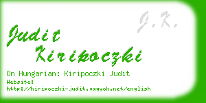 judit kiripoczki business card